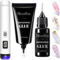MelodySusie Handheld UV Light for Gel Nails and Nail Rhinestone Glue, ART01R Cordless Gel X Nail Lamp Rechargeable with LCD Display Flash Cure Nail Dryer for Nail Art Design Decoration DIY at Home