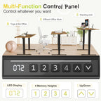 Furmax Electric Standing Desk, 45 X 24 Inches Sit Stand Up Desk, Sit Stand Height Adjustable Home Office Desk With 4 Height Position Memory (Rustic Brown, 45)