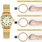 Elegant Gold Watches For Women Small Analog Watch, Waterproof Ladies Watches With Stainless Steel Expansion Band And Luminous Dial - Fashionable Christmas & Birthday Gifts For Women