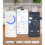 14,000 Btu Smart Wifi Portable Air Conditioner, Cools Up To 700 Sq.Ft, Auto-Evaporation, 3-In-1 Modes, Voice & Remote Control, Quiet Operation, White