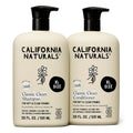 California Naturals Classic Clean Toasted Coconut Shampoo And Conditioner Set, Hair Care For Women & Men, Natural, Vegan, Cruelty, Silicone, Paraben, And Sulfate Free Shampoo, Color Safe, 20 Fl Oz