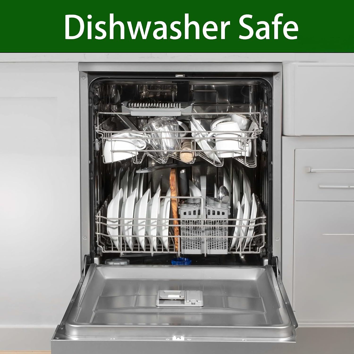 Loyareal Silverware Organizer Utenisl Organizer Holder Kitchen Drawer Organizer Plastic Silverware Tray For Drawer Flatware Organizer 5 Compartment White