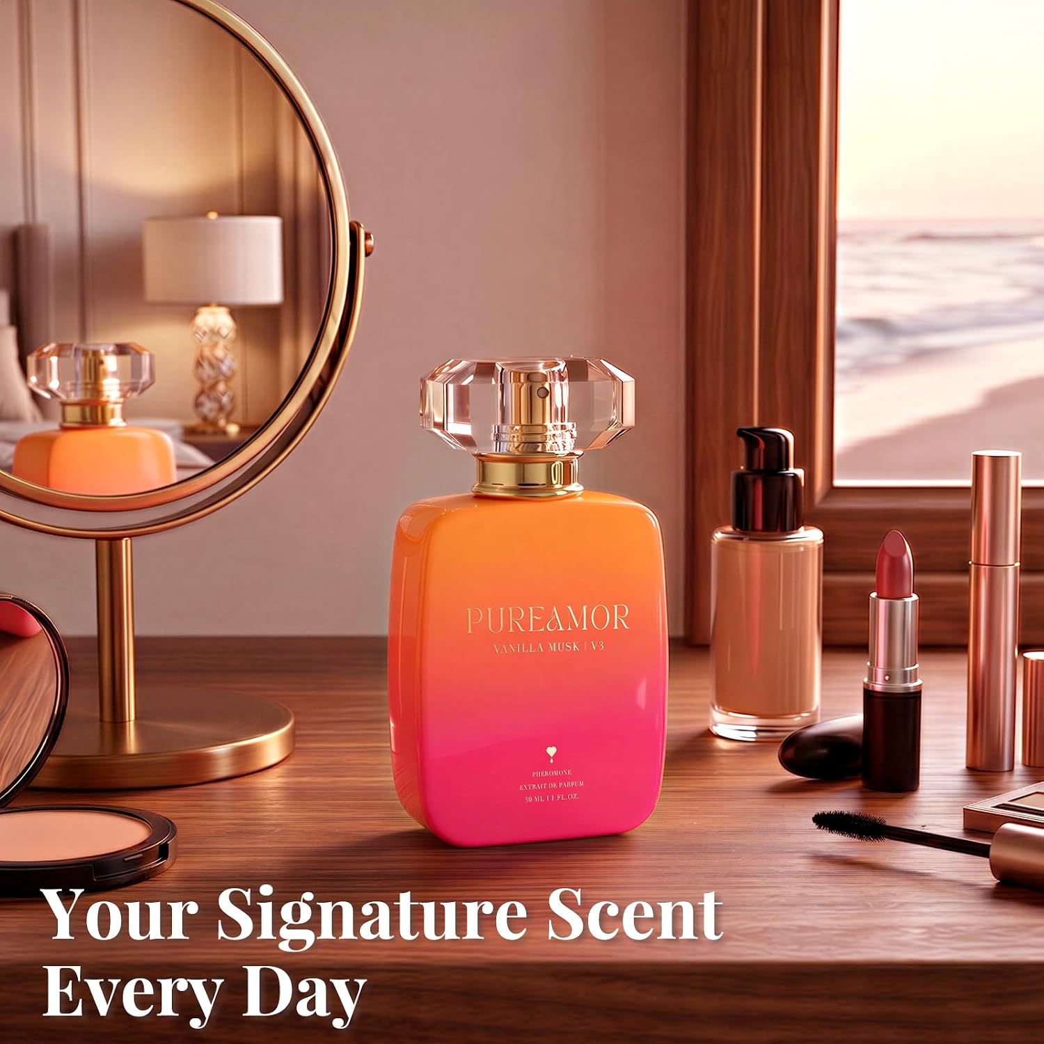 Pheromone Perfume For Women, Vanilla Musk Extrait De Parfum - Long Lasting Warm Cozy Vanilla Scent, 30% High Concentration, Full Size Fragrance Spray, 1.0 Oz / 30 Ml