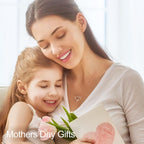 Mothers Day Gifts for Mom Wife Her Grandma, S925 Sterling Silver Birthstone Necklaces Jewelry for Women, Mother's Day Love Heart Pendant Necklace for Anniversary Birthday Christmas Day