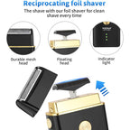 HIENA PRO Professional Hair Clippers for Men, Cordless Hair Clipper for Barber Clippers and Trimmer LED Haircut Set with Foil Shaver, Nose Trimmer, Rechargeable Clippers for Men