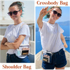 Lorbro Clear Purse for Women Stadium Approved, Clear Crossbody Bag with Zipper Closure, Transparent Purse for Concert Sports
