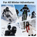 Winter Thermal Hat with Glasses, Trapper Hat for Men with Mask Pilot Face Ski Goggles Built in, Adjustable and Glasses