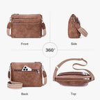 Crossbody Bags for Women Rfid Travel Crossbody Purses Leather Handbags Medium Shoulder bag with Adjustable Strap