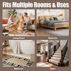 Premium Rug Grippers & Carpet Tape – 12Pcs Square Anti-Slip Pads For Area Rugs, 3.9 Inch, Prevent Curling & Sliding, Ideal For Hardwood, Tile, Marble, And Laminate Floors