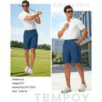 Tbmpoy Men'S 9" Golf Shorts Stretch Dress Quick Dry Casual Flat Front Elastic Waist Work Shorts For Men With 5 Pockets