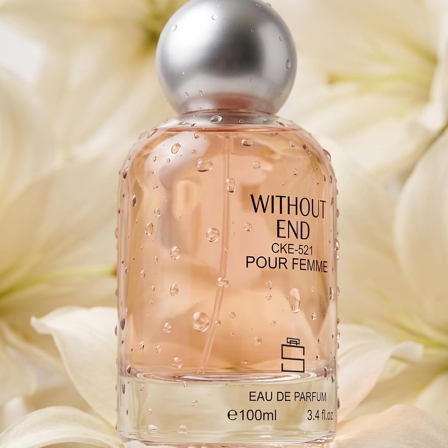 Without End For Women Inspired By Eternity, Fresh Floral Perfume, 3.4 Oz | Notes Of Freesia, Lily, Rose, Jasmine, Sandalwood, Musk. Clean Floral Scent For Everyday Wear. Long Lasting Edp. 100Ml