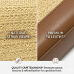 Straw Bag For Women, Woven Summer Beach Raffia Purse With Detachable Strap, Boho Crossbody Handbag For Vacation