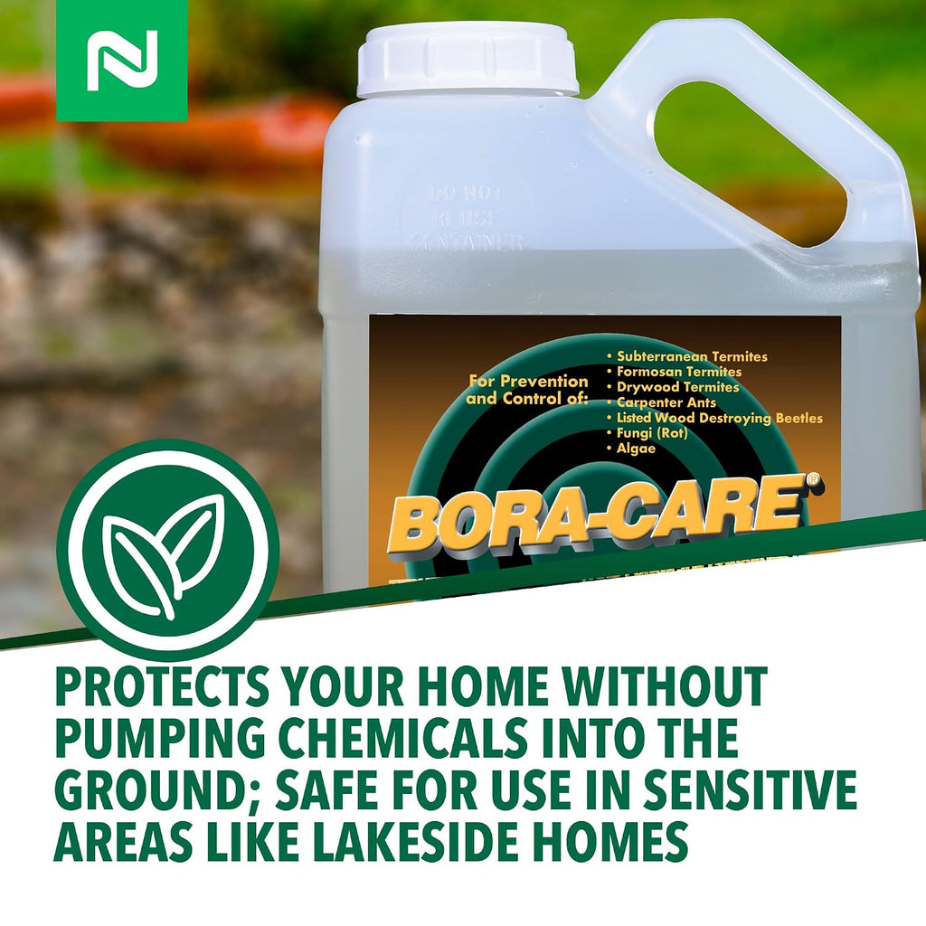 Bora-Care Termiticide Insecticide And Fungicide Concentrate, Wood Treatment For Termite And Beetle Prevention, 1 Gallon