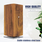 Dmore Magnetic Knife Block Without Knives, 360° Rotatable Magnet Knife Holder Stand Made Of Fine Acacia Wood, Extra Large Capacity Knife Storage For Knives And Utensils For Kitchen Counter Top