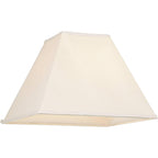 Set Of 2 Tapered Square Lamp Shade (Pre-Assembled) S Beige Large 7" Top X 17" Bottom X 13" Slant X 12 High Spider With Replacement Harp And Finial Fitting