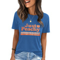 IRISGOD Womens Graphic Tees Casual Summer Short Sleeve Vintage T Shirts Tops 169 Peachy (Navy)