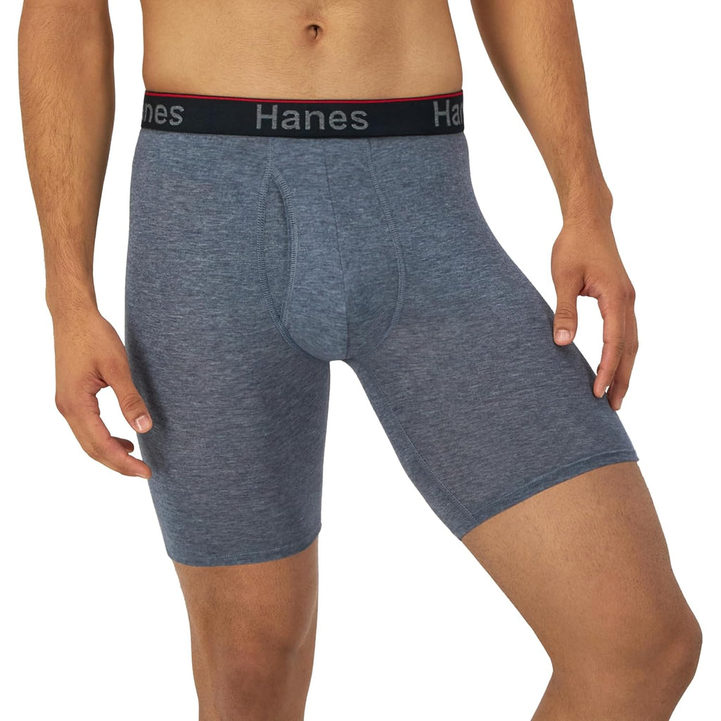 Hanes Men'S Total Support Pouch Men'S Boxer Brief Underwear, Anti-Chafing, Moisture-Wicking Odor Control, 3-Pack
