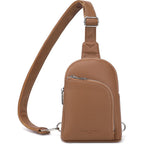 Travel Sling Bag, Anti Theft Crossbody Bag For Women | Rfid Blocking, 8 Card Slots, Back Zippered Pocket, Metal Zippers,Switchable Strap