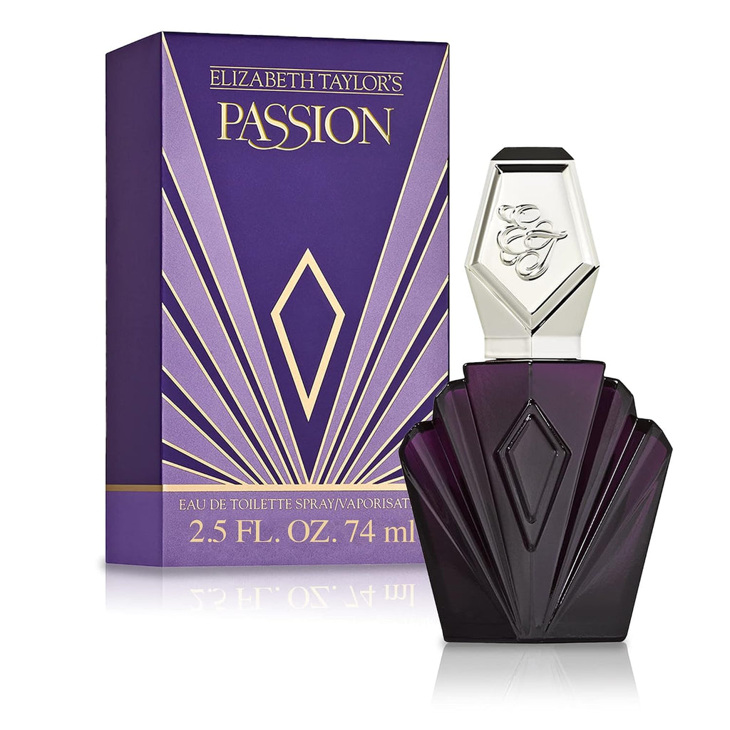 Elizabeth Taylor Passion Eau De Toilette, Floral Amber Perfume For Women, Edt Spray, 2.5 Fl Oz