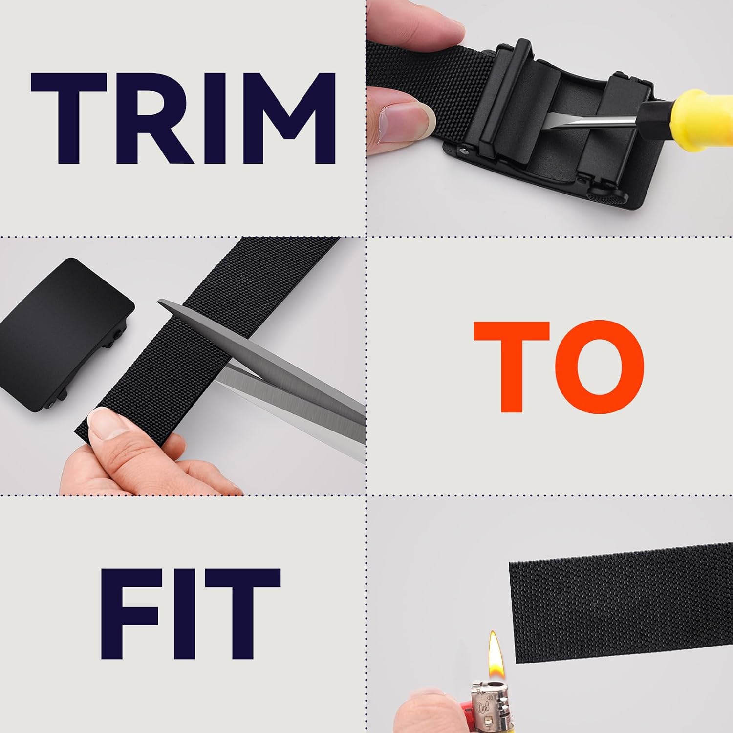 2-Pack 1.5" Stretch Ratchet Belt For Men, Trim To Fit