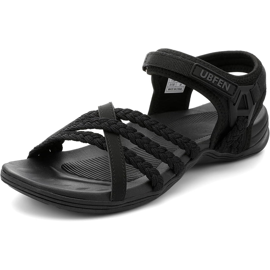 Ubfen Womens Hiking Sandals Outdoors Water Sport Arch Support | Comfortable Adjustable Ankle Strap, Lightweight Suitable For Beach, Travel, Golf And Daily Wear
