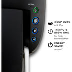 Keurig K-Compact Single-Serve K-Cup Pod Coffee Maker, with 3 Brew Sizes, Smart Start Feature, 36oz Removable Reservoir, Black