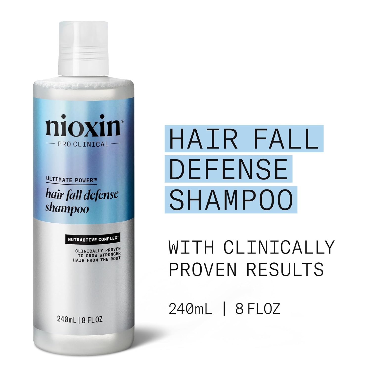 Nioxin Hair Fall Defense Shampoo | Activates Hair Follicles For Visibly Less Hair Loss| With Lauric Acid, Caffeine, Niacinamide And Sandalore