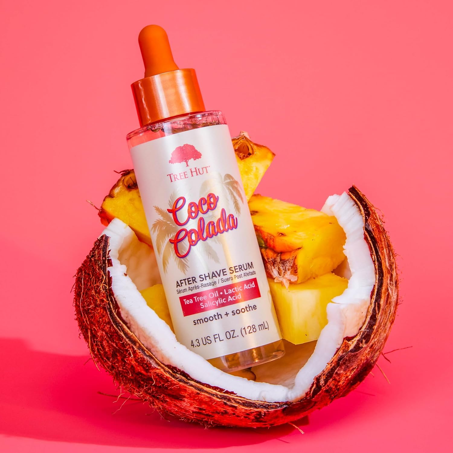 Tree Hut Coco Colada After Shave Serum, Helps Keep Skin Smooth & Soothed After Shaving, Sensitive, 4.3 Fl Oz