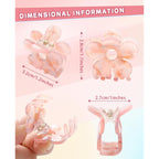 Chlins 12 Pcs Small Hair Clips For Women, Cute Acrylic Mini Claw Clips Accessories For Thin Fine Hair, Non-Slip Little Jaw Clamps For Half Updo Styling & Bangs