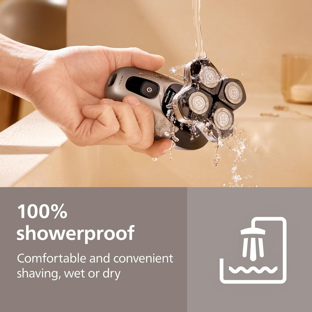 Philips Norelco Head Shaver Pro 7000 Series - Electric Shaver for Men and Women, 360° Flexing Head & ComfortCut Blades for Clean Shave, Gentle on Skin, Model HS7980/40