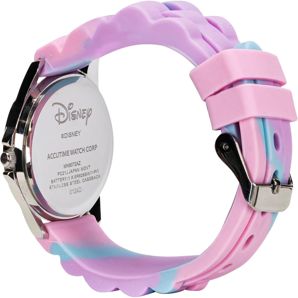Minnie Mouse Time Teacher Watch For Girls - Analog Time Learning With Easy-To-Read Numbers And Comfortable Silicone Band