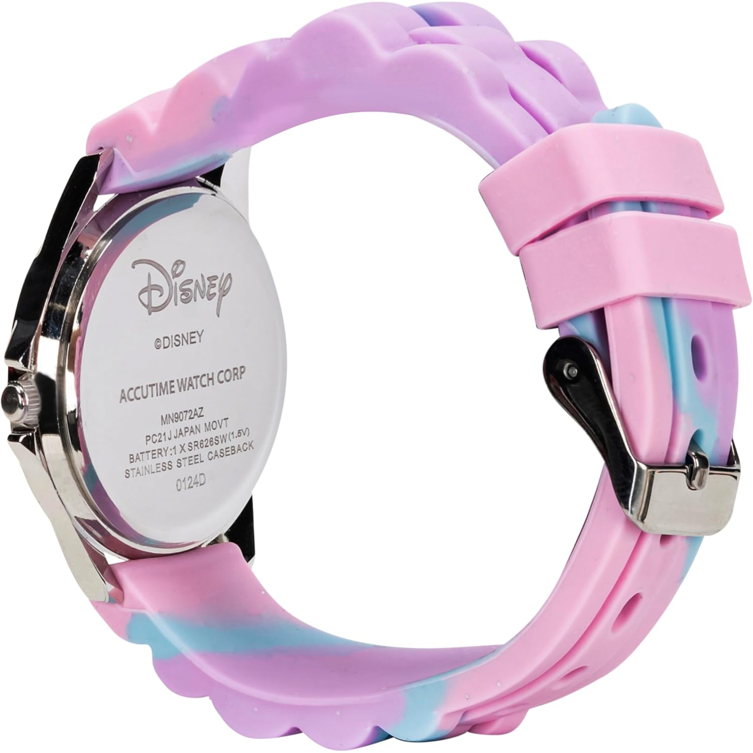 Minnie Mouse Time Teacher Watch For Girls - Analog Time Learning With Easy-To-Read Numbers And Comfortable Silicone Band