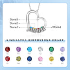 Jewelstruck Personalized Mothers Necklace with Birthstone Custom Names Necklace Family Gifts for Women Mom Wife Nana Mothers Day Gift Ideas Christmas