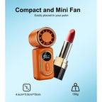 Portable Handheld Small Fan, With Built-In Fixed Clamp, Featuring 6-Speed Adjustable High-Speed Personal Fan, Led Display Screen, Rechargeable, Suitable For Use In Makeup, Travel, Indoor And Outdoor