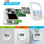 2 Pack Digital Timer For Kids, Magnetic Countdown Kitchen Timers For Cooking, Egg, Classroom, Teacher, Exercise, Study, Oven - Battery Included