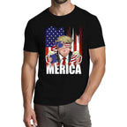 4Th Of July Shirts For Men:Independence Day American Flag Patriotic Higher Quality Short Sleeve T-Shirt