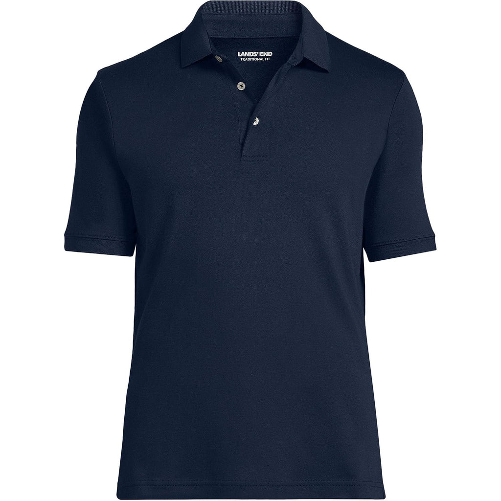 Lands' End Men'S Short Sleeve American-Grown Supima Cotton Polo Shirt