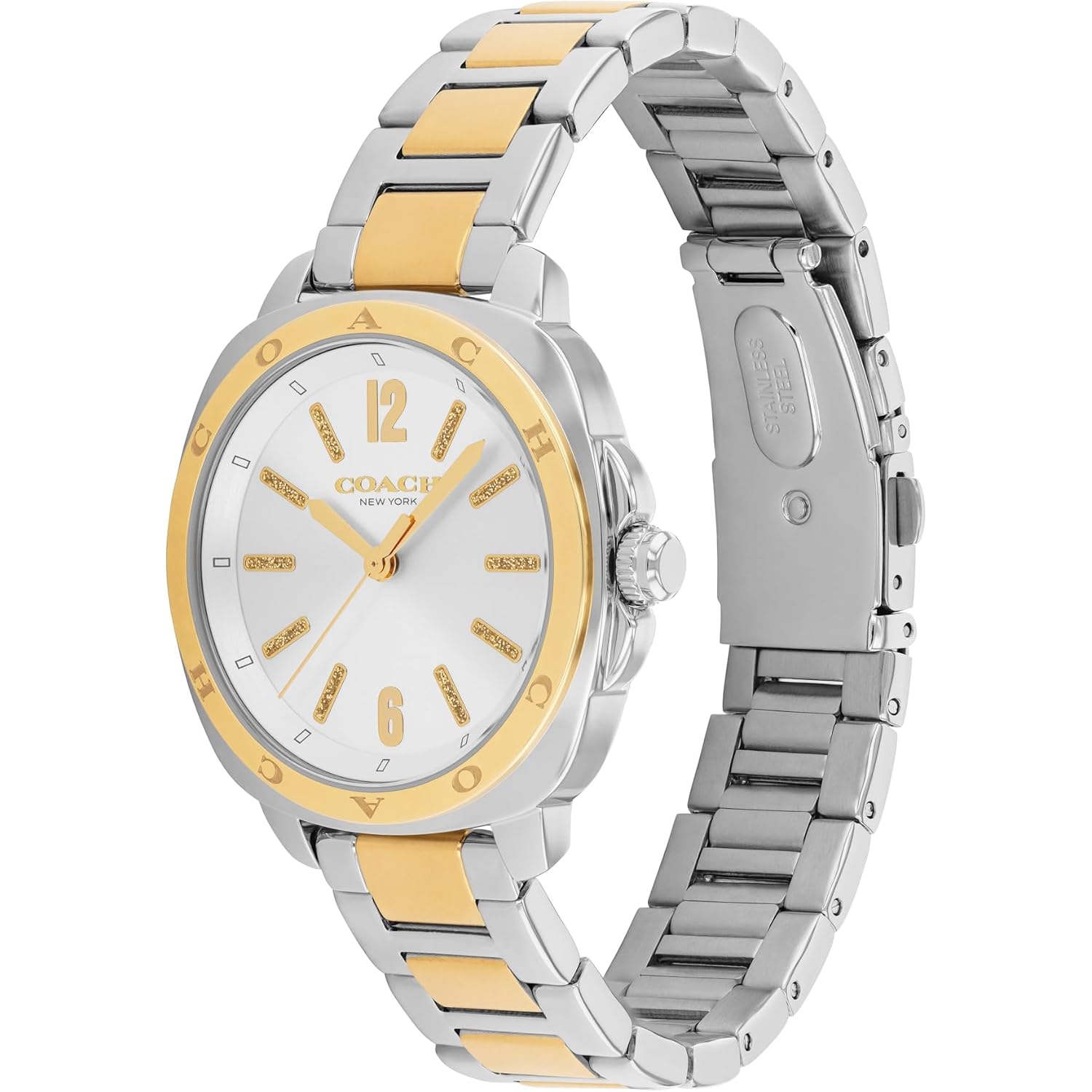 Coach Kitt Women'S 3H Quartz Watch – 34 Mm Stainless Steel Case – Link Bracelet – Stylish Fashion Accessory, Gift For Her