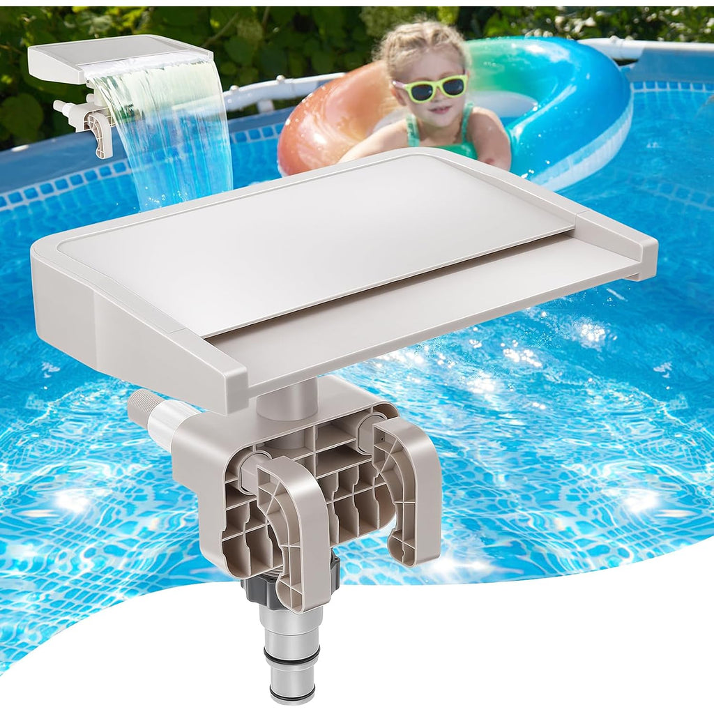 Hanaoyo Pool Fountain Waterfall - Smooth Flowing Above Ground Pool Accessory For Outdoor Decor And Relaxation