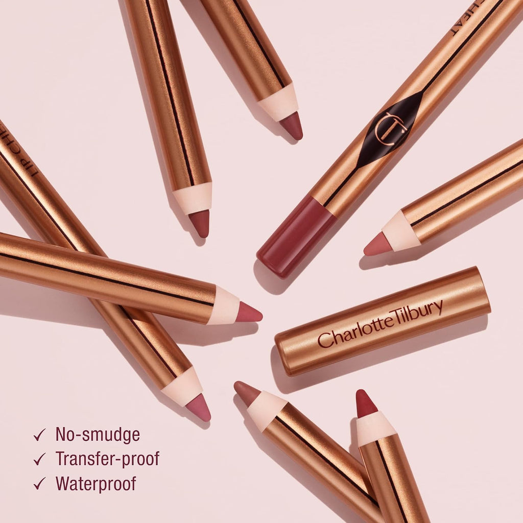 Charlotte Tilbury Lip Cheat Lip Liner Pencil - Gives Lips A Fuller-Looking, Defined Pout - Enriched With Jojoba Oil & Hyaluronic Acid - Waterproof, Smudge-Proof & Transfer-Proof