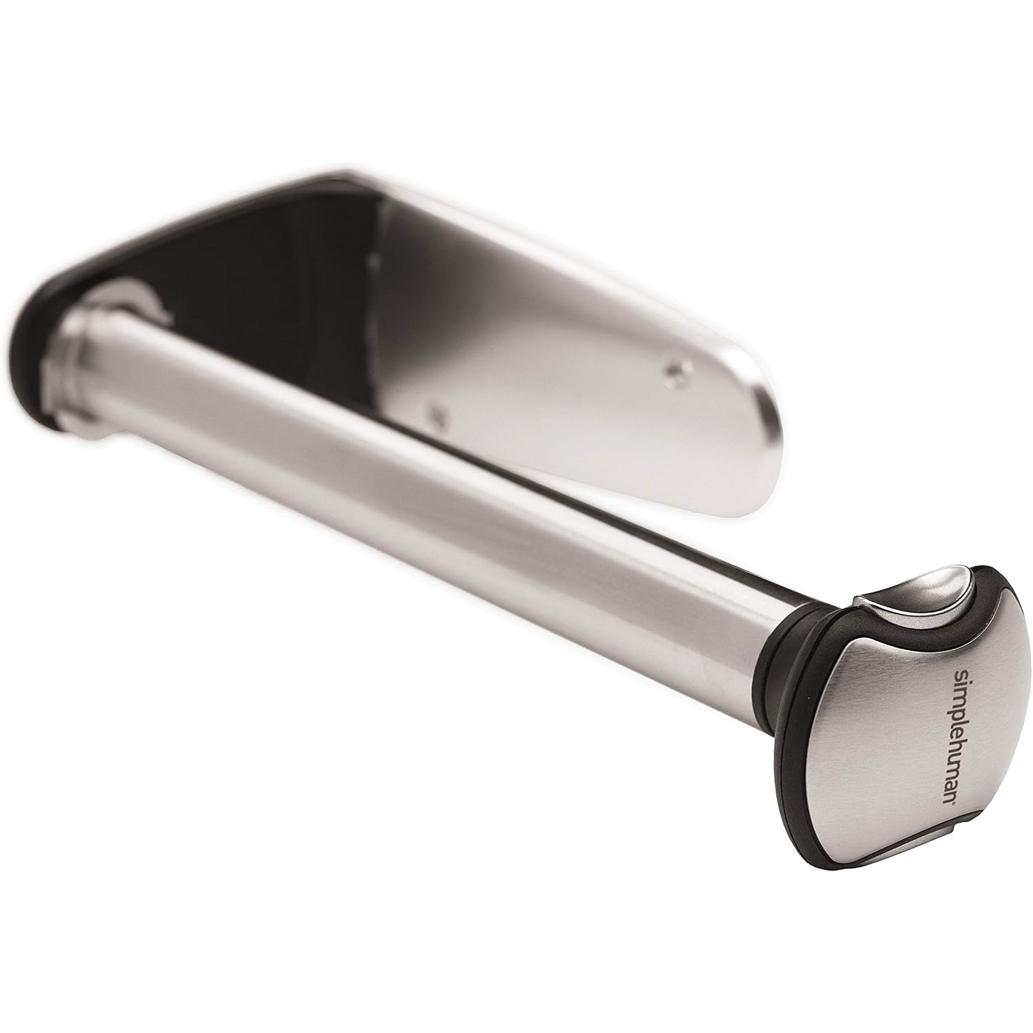 Simplehuman Wall Mount Paper Towel Holder, Under-Cabinet Or Wall Mounted Rack, Horizontal Or Vertical Install, One-Handed Tear With Tension Spring, Quick-Release Knob, Brushed Stainless Steel