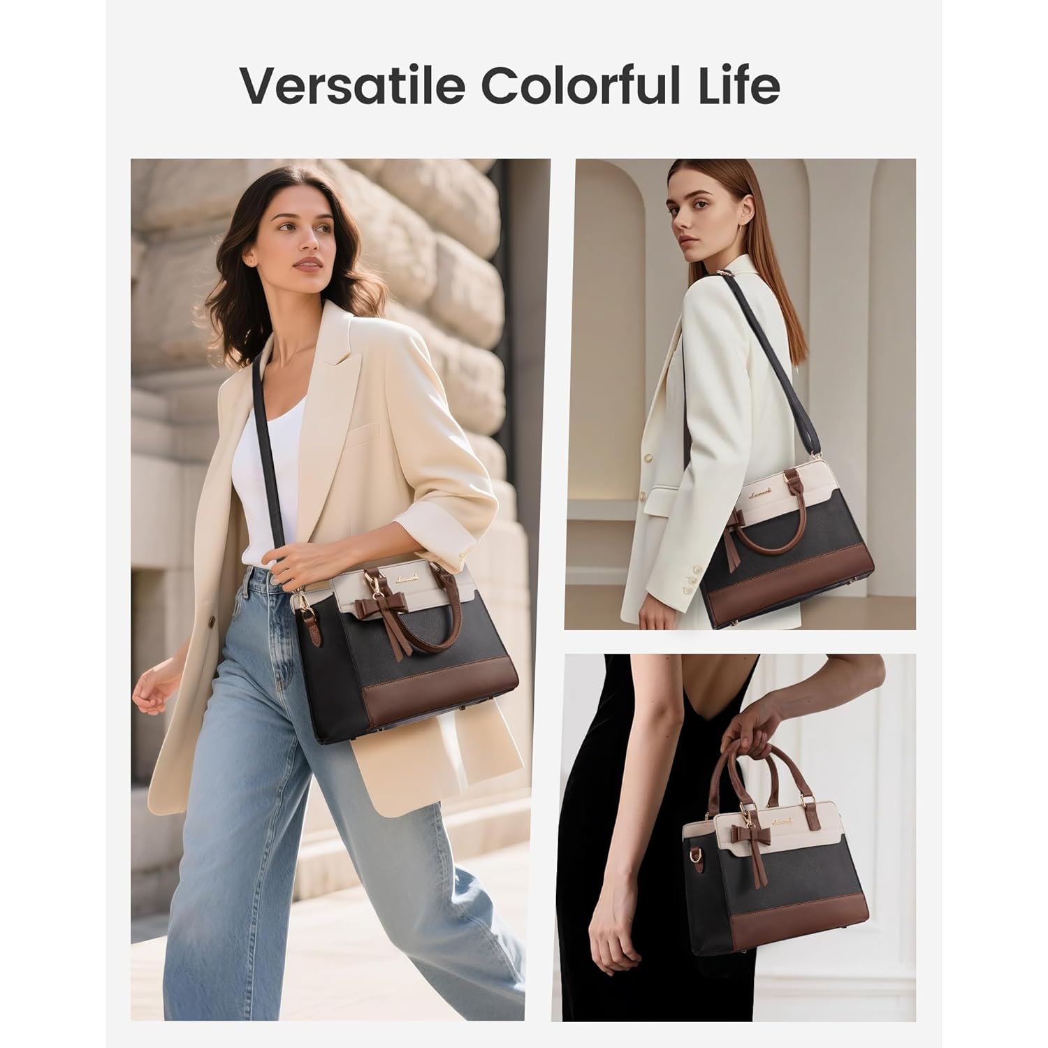 LOVEVOOK Purses for Women,Leather Tote Purse and Handbags,Satchel Shoulder Crossbody Top Handle Bags with Zipper