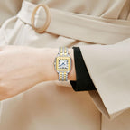Bofan Small Gold Watches For Women Easy Reader Ladies Quartz Wrist Watch With Stainless Steel Band,Roman Dial,Water Resistant,Bracelet Adjuster Included