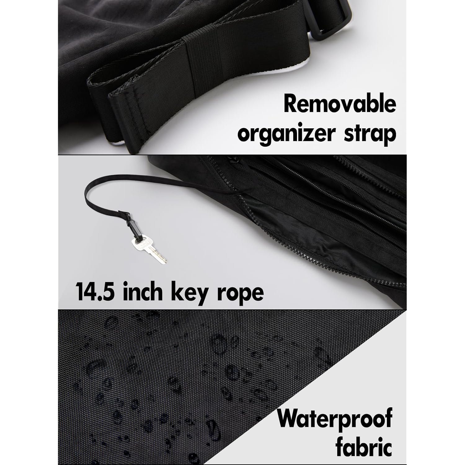Medium Nylon Crossbody Crescent Bag: Slouchy Style Shoulder Casual With Adjustable Strap
