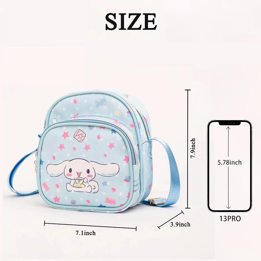 Cute Mini Crossbody Purse, Leather Messenger Shoulder Bag, Cartoon Design, A-G-E-S 3-6, 2Pcs - Christmas Gifts