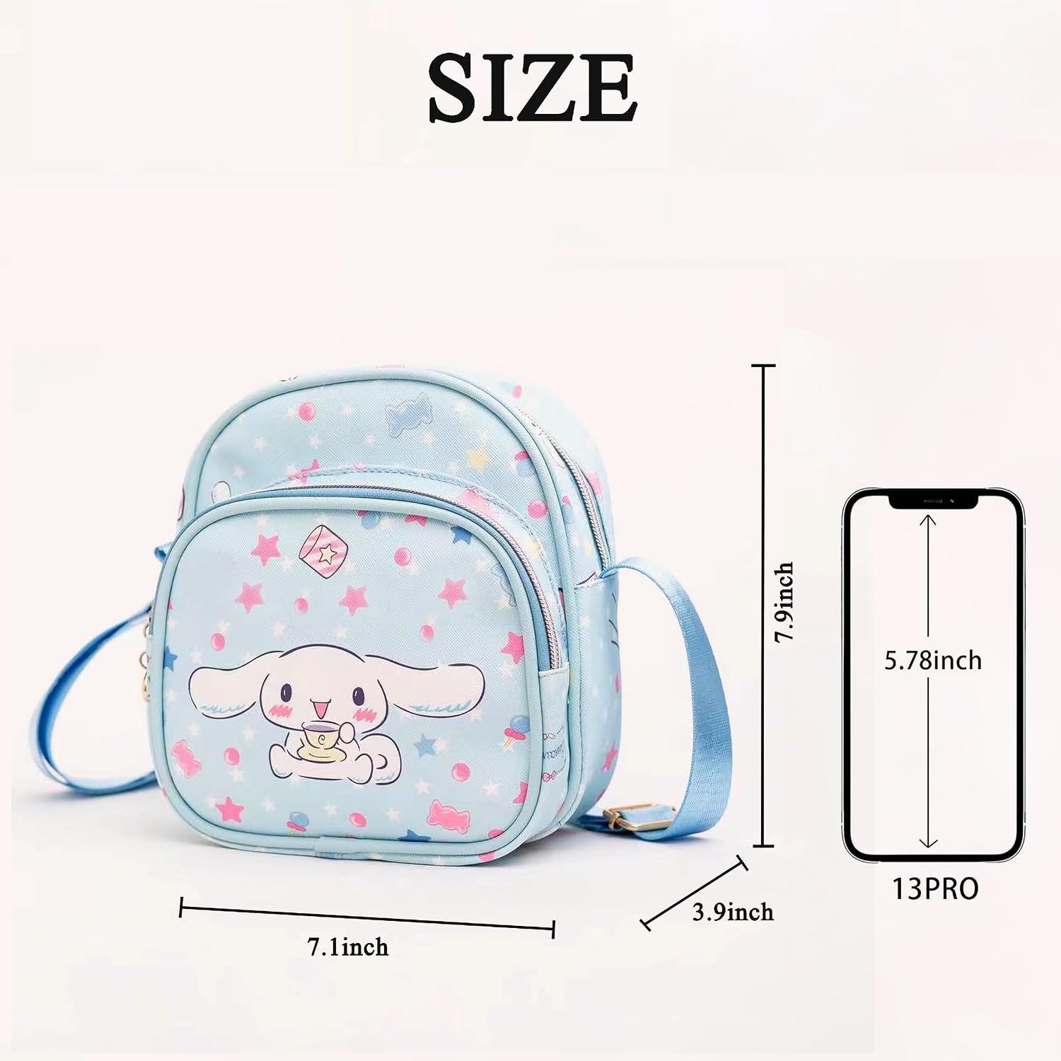 Cute Mini Crossbody Purse, Leather Messenger Shoulder Bag, Cartoon Design, A-G-E-S 3-6, 2Pcs - Christmas Gifts