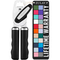 Zulay Kitchen Heavy Duty Stainless Steel Can Opener Manual With Bottle Opener - Rust Proof Manual Can Opener With Turn Knob & Comfy Soft Grip Handles - Black