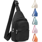 Banelu Small Sling Backpack Crossbody Bags For Women Men, Small Sling Bag Cross Body Bag Fanny Packs Crossbody Purses - Black