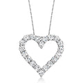 Ross-Simons 2.00 ct. t.w. Diamond Heart Pendant Necklace in 14kt White Gold