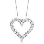 Ross-Simons 2.00 ct. t.w. Diamond Heart Pendant Necklace in 14kt White Gold